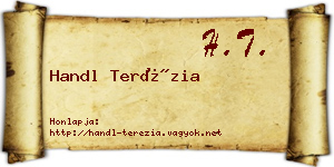 Handl Terézia névjegykártya