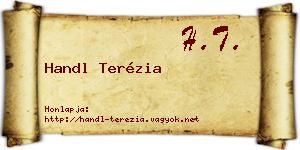 Handl Terézia névjegykártya